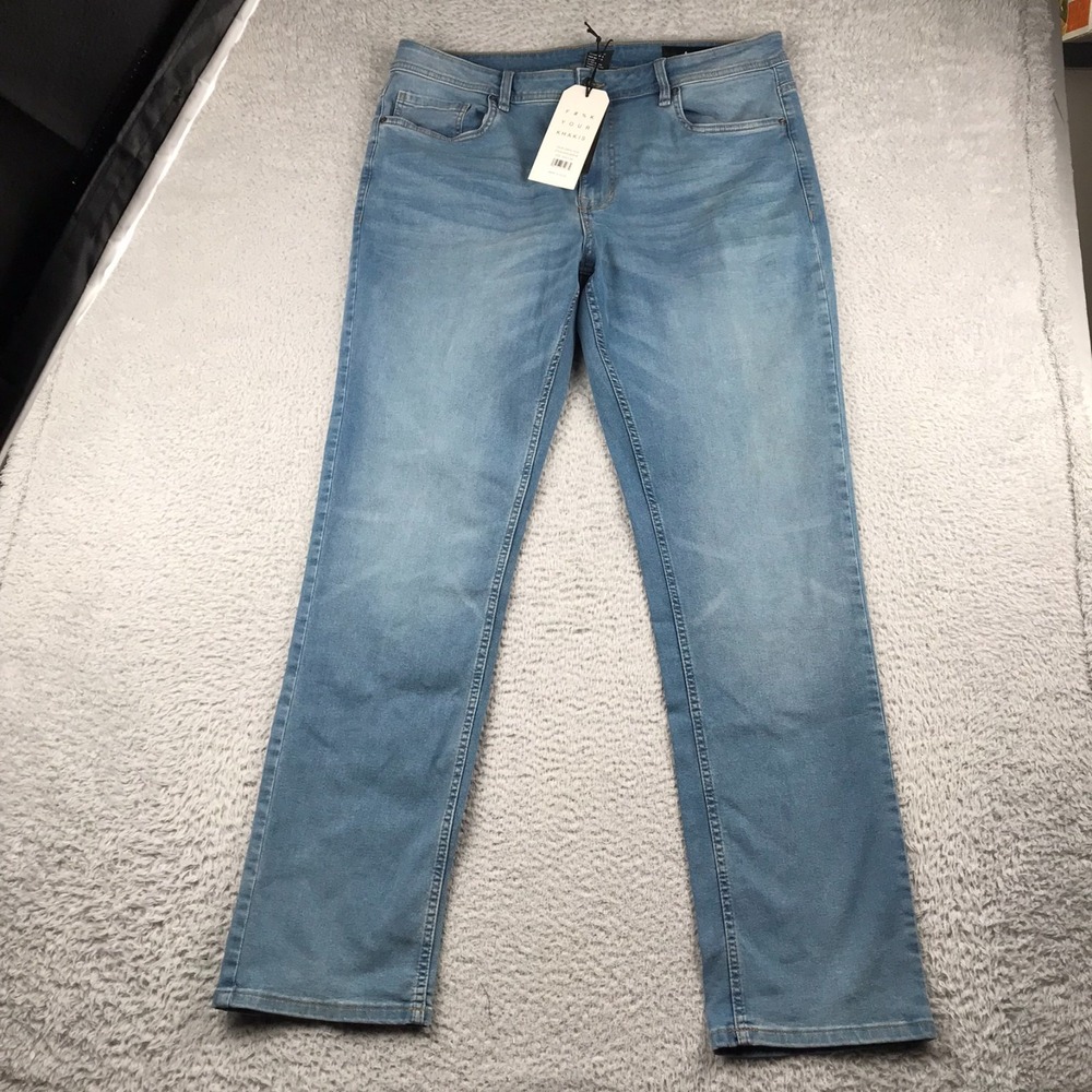 The Perfect Jean NYC‎ Slim Thick Jeans Mens 38x34 Blue Stretch NEW *Flaw NWT